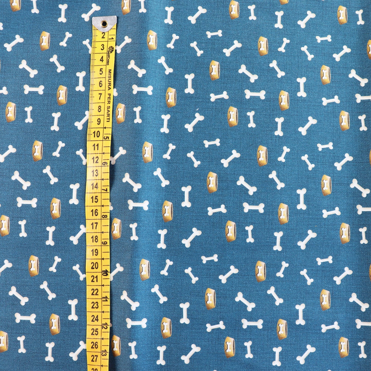 Set di 3 Tessuti Coordinati in Raso 100% Cotone: Cani di varie Razze su sfondo Celeste