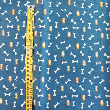 Set di 3 Tessuti Coordinati in Raso 100% Cotone: Cani di varie Razze su sfondo Celeste