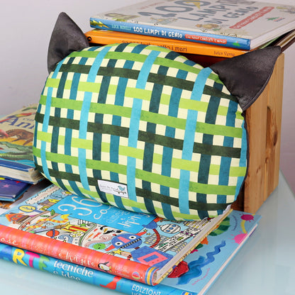 Pannello di stoffa "I Paffutelli", cuscino GATTO bianco e nero da tagliare, cucire e imbottire