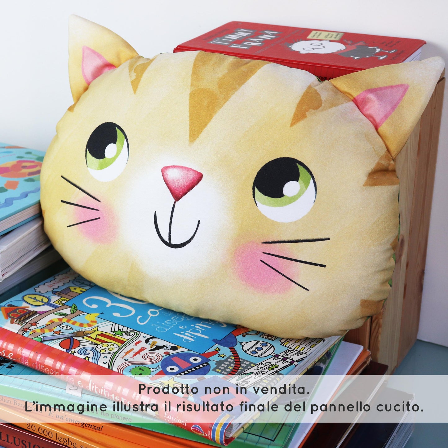 Pannello di stoffa "I Paffutelli", cuscino GATTO da tagliare, cucire e imbottire