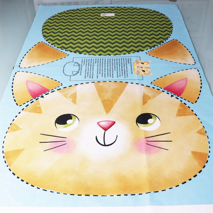 Pannello di stoffa "I Paffutelli", cuscino GATTO da tagliare, cucire e imbottire